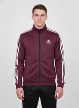 ADS 3-Stripes Terry Men Zipper Upper Maroon