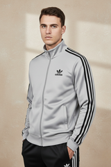 ADS 3-Stripes Terry Men Zipper Upper grey