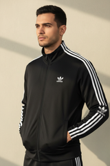 ADS 3-Stripes Terry Men Zipper Upper Black