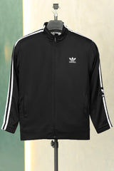 ADS 3-Stripes Terry Men Zipper Upper Black