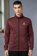 Jrdn Team Flight Training Men Zipper Upper Maroon